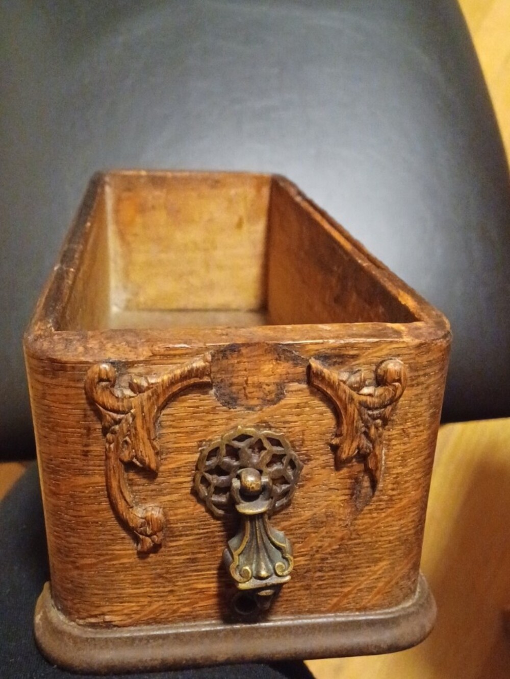 Vintage Wooden Drawer Organizer Repurposed Decorative Pull